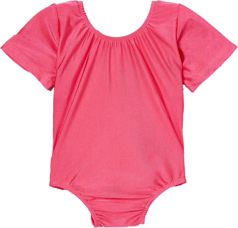 Hot Pink Lycra Short Sleeve  Leotard