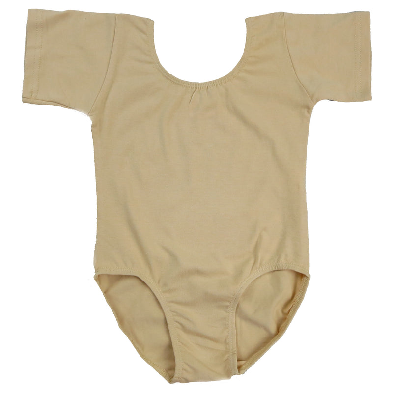 Tan Short Sleeve  Leotard