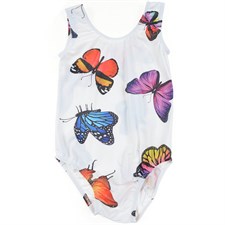 White Butterfly Lycra  Leotard