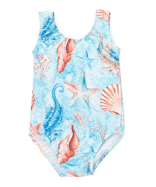 Blue Sea Shield Lycra  Leotard