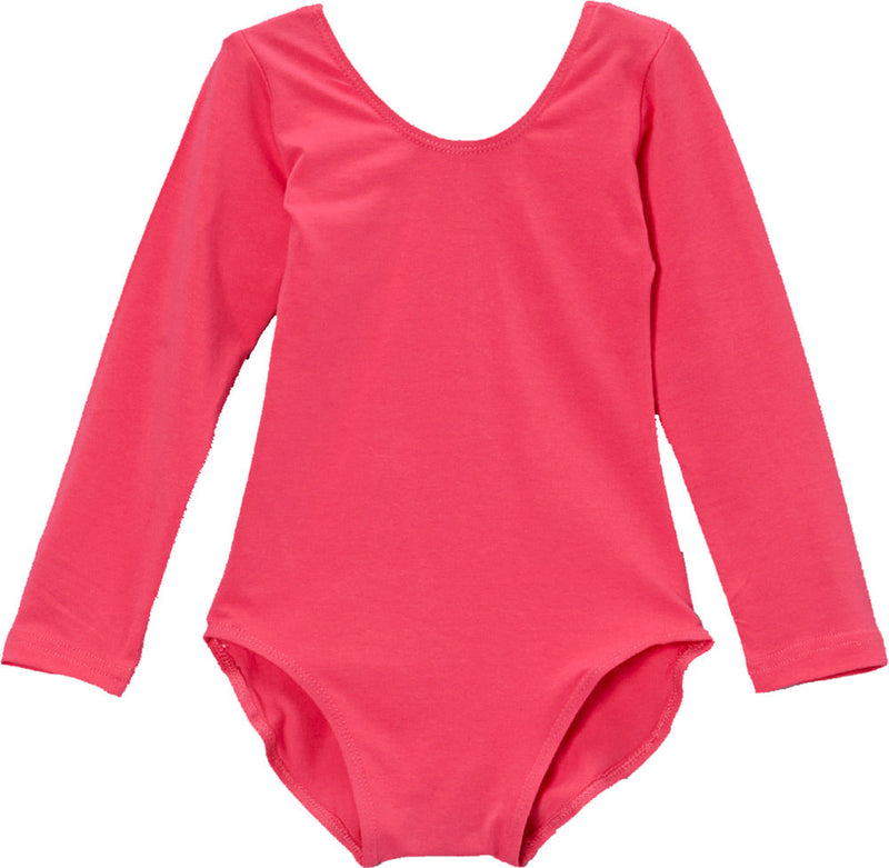 Hot Pink Long Sleeve  Leotard