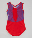 Red & Royal Blue Ring Back Tank Top Leotard