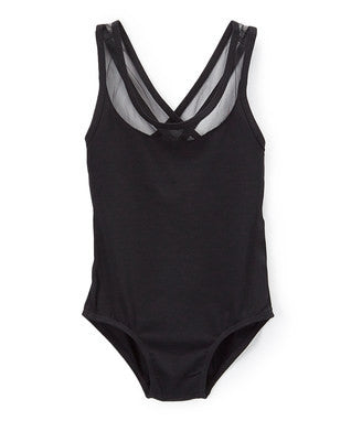 Black Cross Back Net Leotard