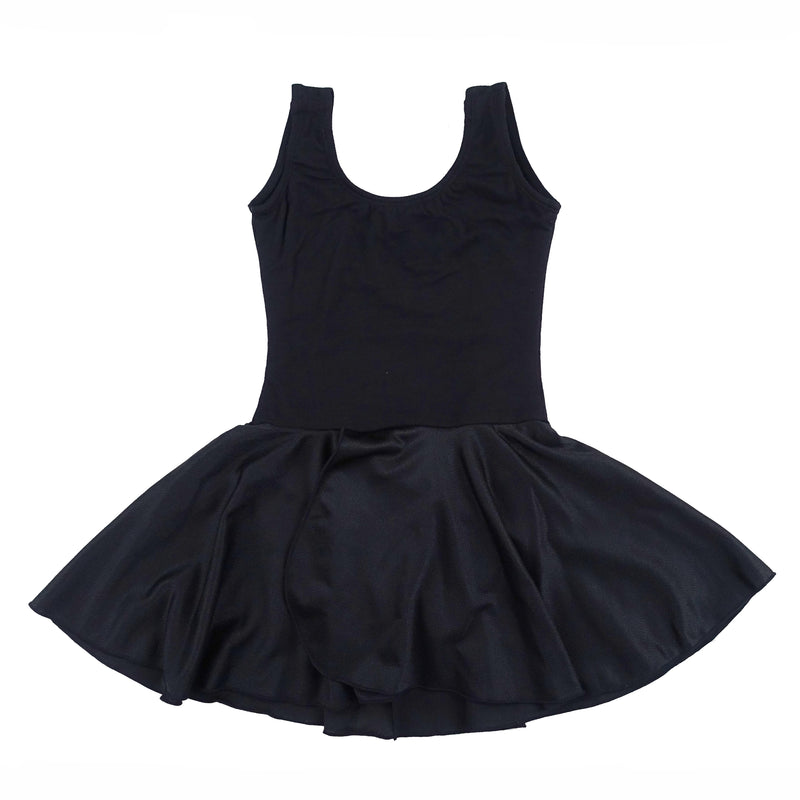 Black Skirted 2 Layer Tank Top Leotard