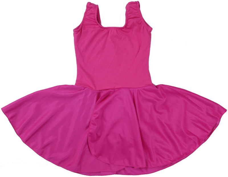 Hot Pink Skirted 2 Layer Tank Top Leotard