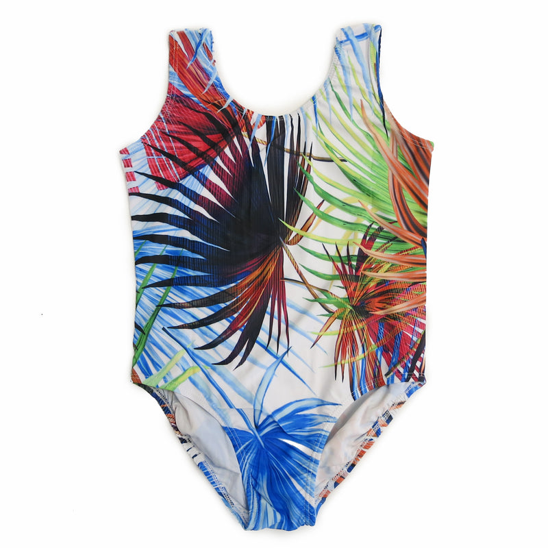 Fantasy Colorful Leaves Lycra Leotard