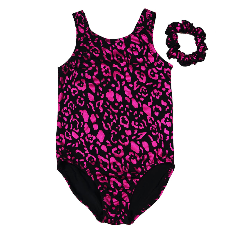 Kid's Hot Pink Leopard Leotard
