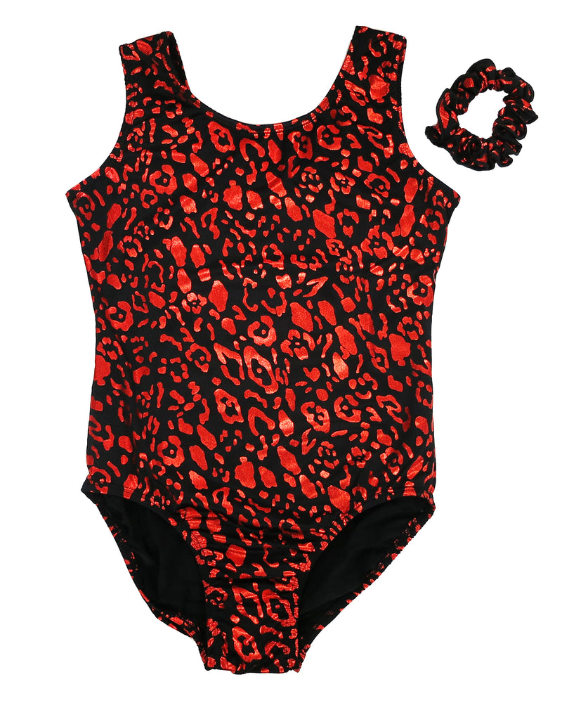 Adult Red Leopard Leotard