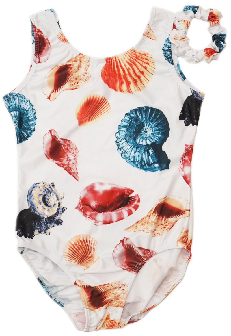 Adult White Colors Conch Shell Leotard