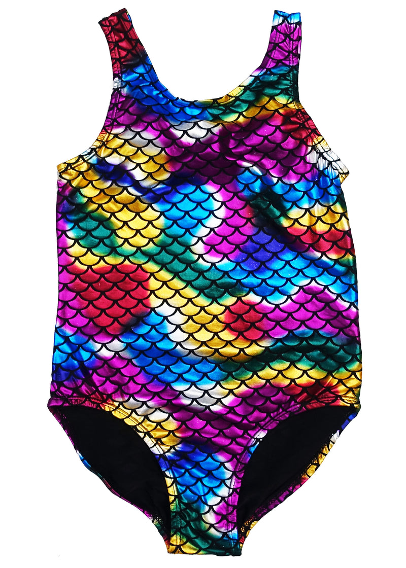 Rainbow Mermaid Scale Tank Leotard