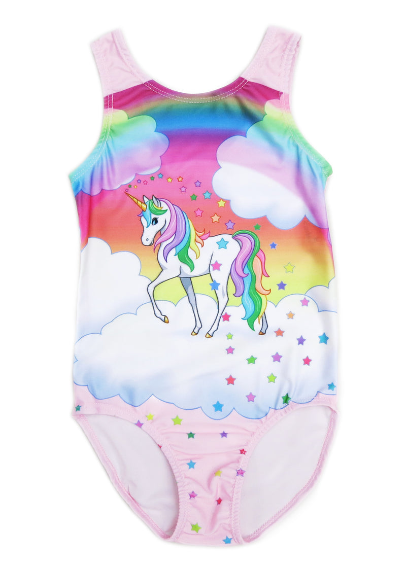 Pink Unicorn Rainbow Star Leotard