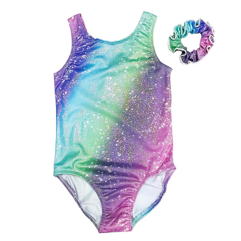 Kid's Rainbow Leotard With Hair Band