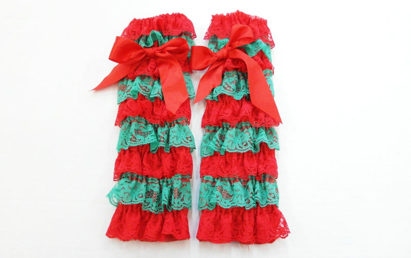 Xmas Color Lace Leg Warmer