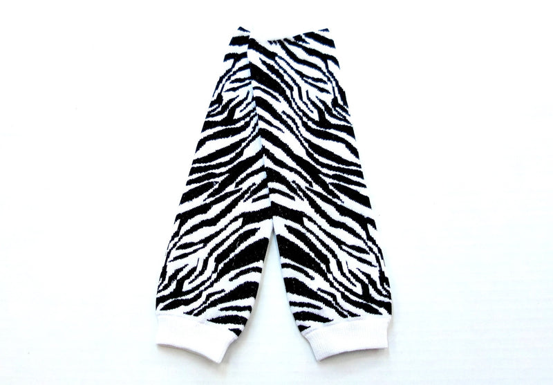Zebra Printed Cotton Leg Warmer