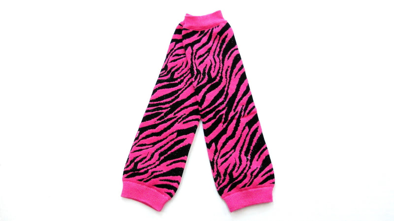 Hot Pink Zebra Printed Cotton Leg Warmer