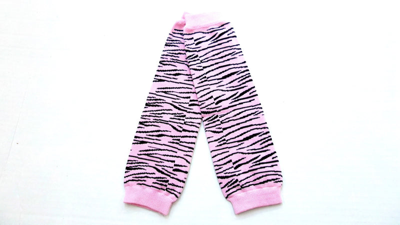 Pink Zebra Printed Cotton Leg Warmer