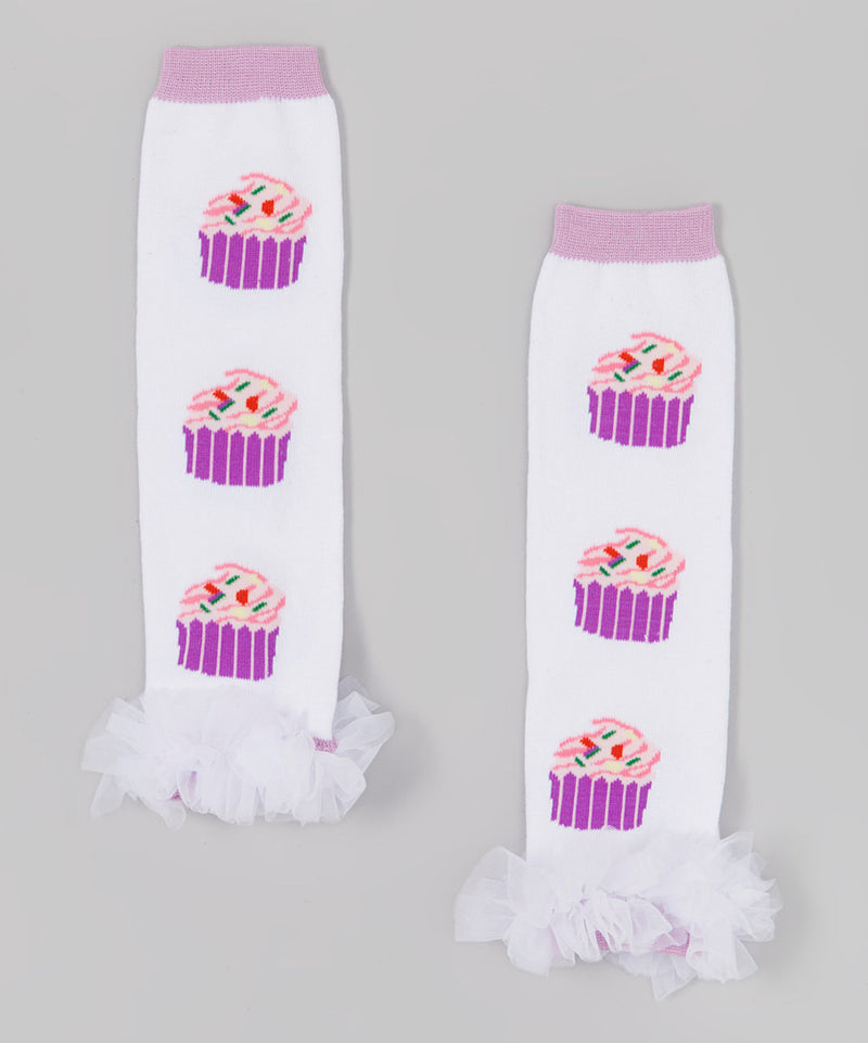 Cupcake Leg Warmer With Chiffon Ruffle