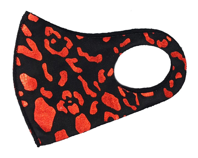 Red Leopard Washable Mask (Kid and Adult)