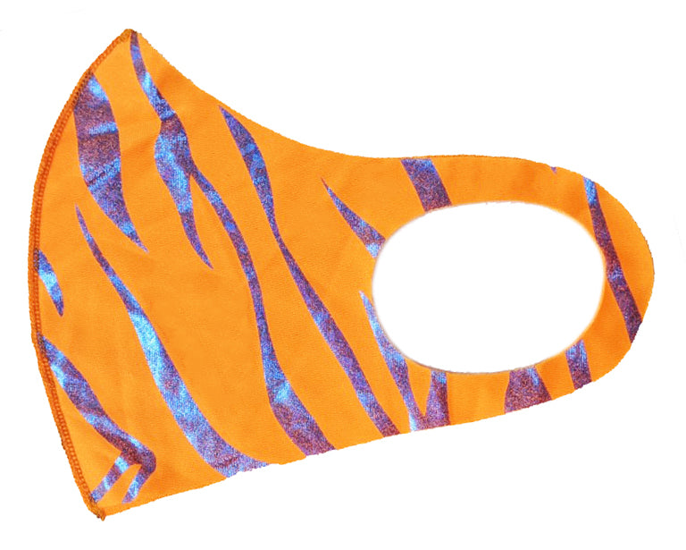 Orange Zebra Washable Mask (Kid and Adult)