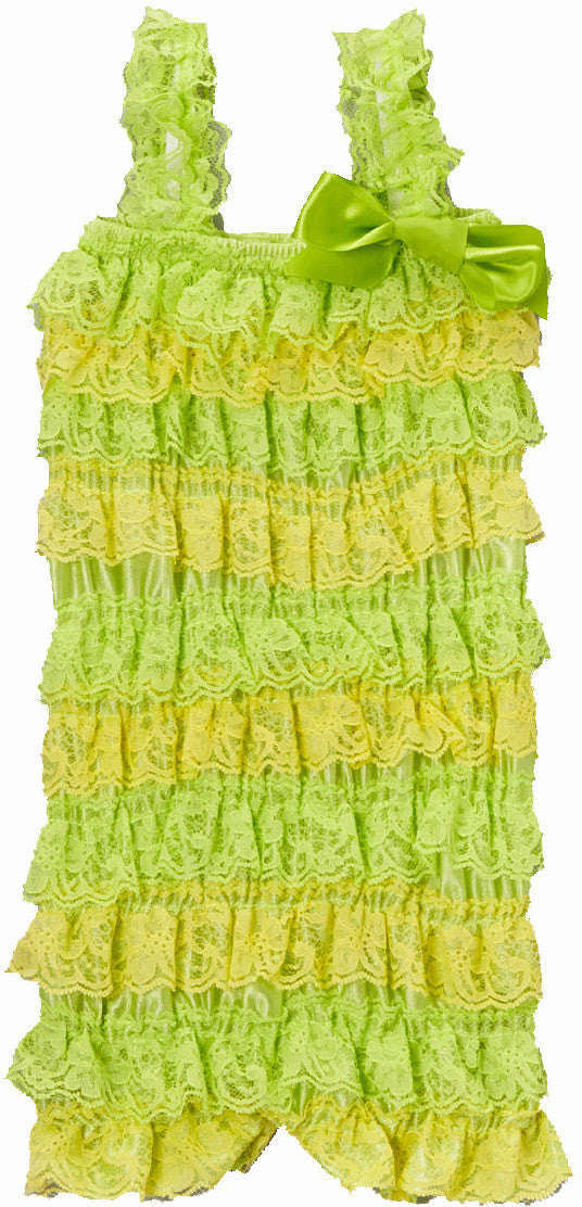 Lime/Yellow Lace Romper