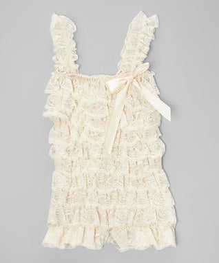 Ivory Lace Romper