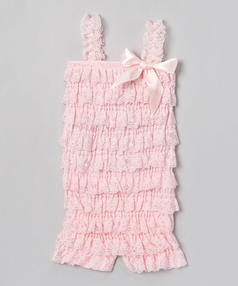 Light Pink Lace Romper