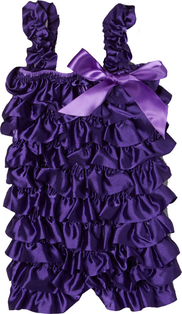 Purple Satin Romper