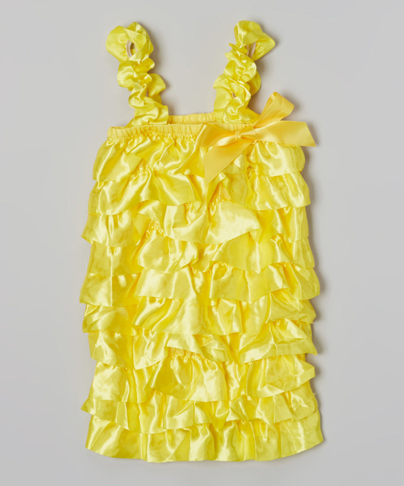 Bright Yellow Satin Romper