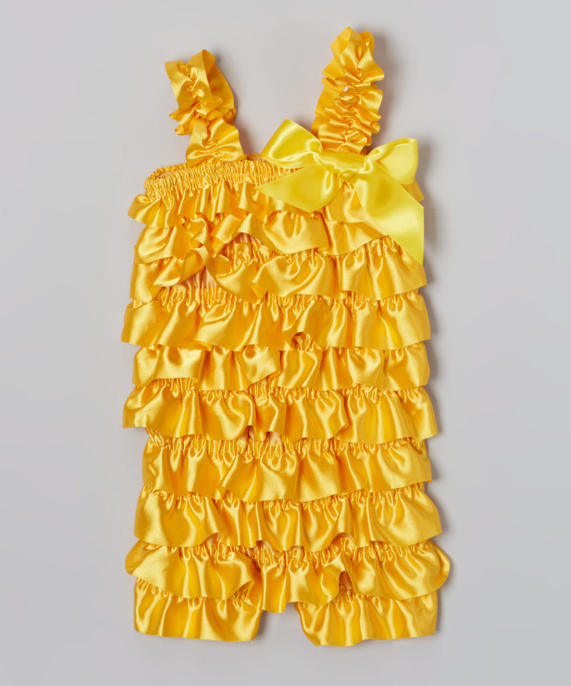 Yellow Satin Romper