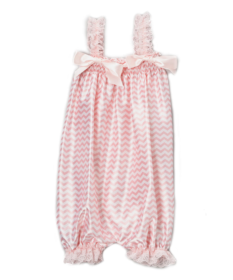 Pink Chevron Bubble Romper