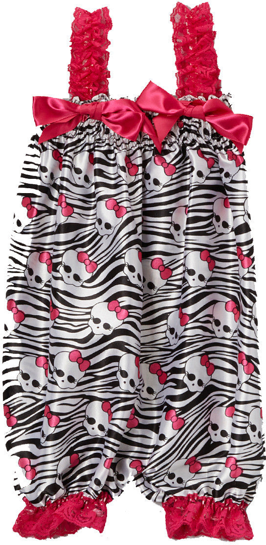 Skull Printed Bubble Romper