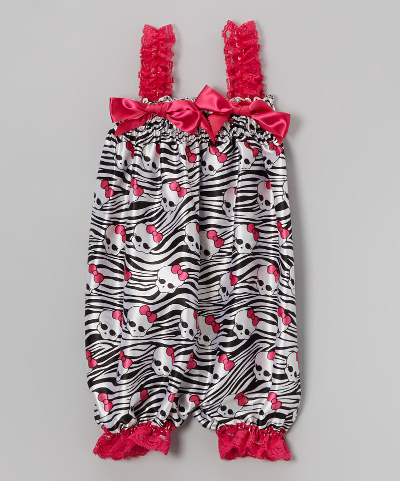 Skull Printed Bubble Romper