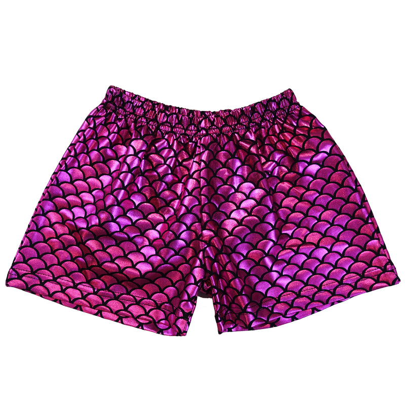Hot Pink Mermaid Shorts For Dance/Gymnastic/Swimming
