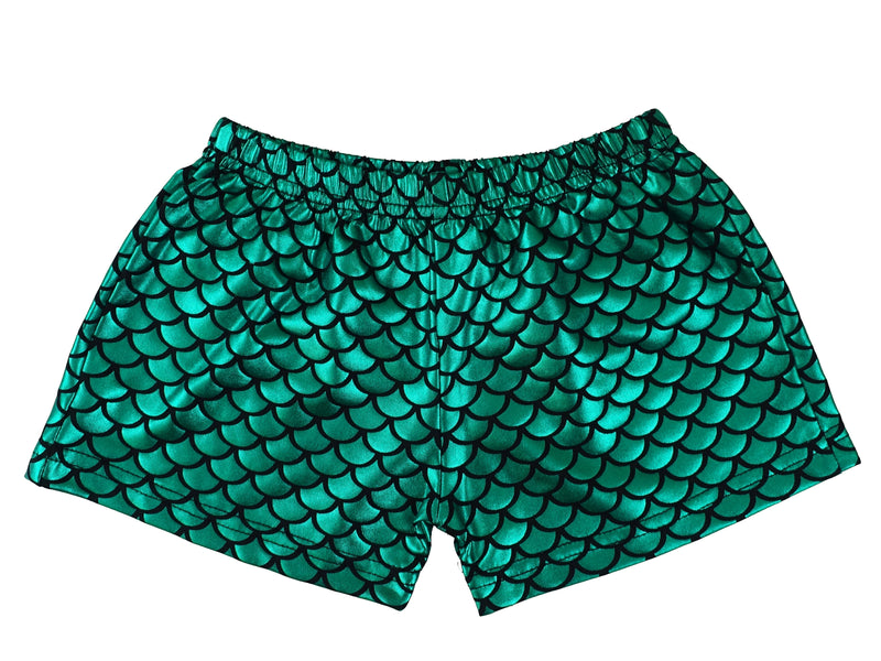 Green Mermaid Shorts For Dance/Gymnastic/Swimming