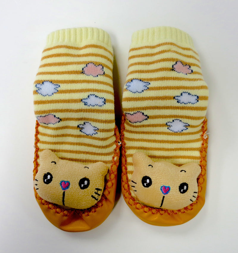 Orange Cat Sound Sock Shoes