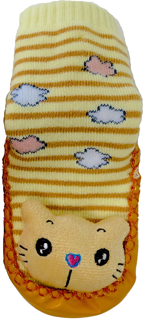 Orange Cat Sound Sock Shoes