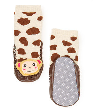 Brown Monkey Sound Sock Shoes