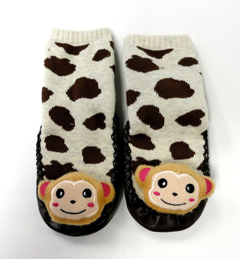 Brown Monkey Sound Sock Shoes