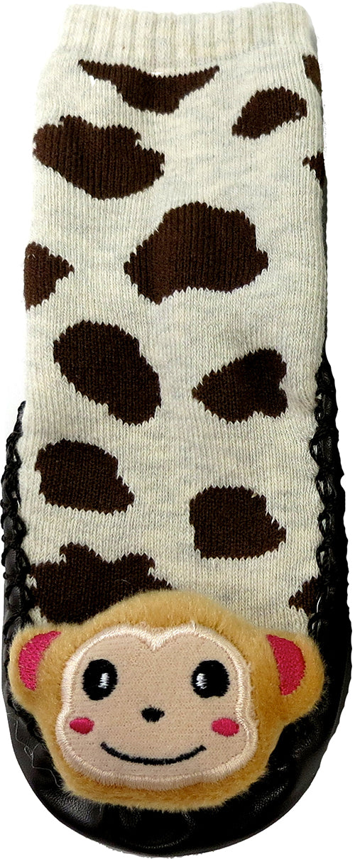 Brown Monkey Sound Sock Shoes