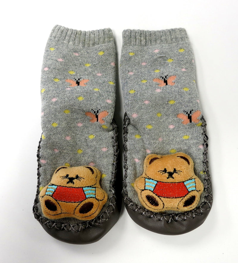 Gray Winnie The Pooh Sound Sock Shoes