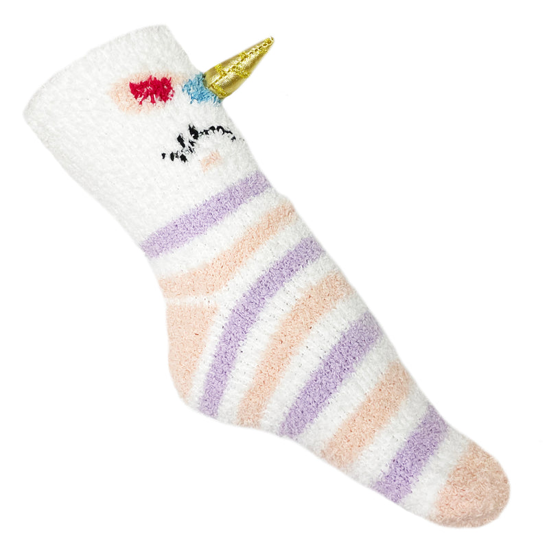 3D Unicorn Plush Socks (4 Pairs Pack)