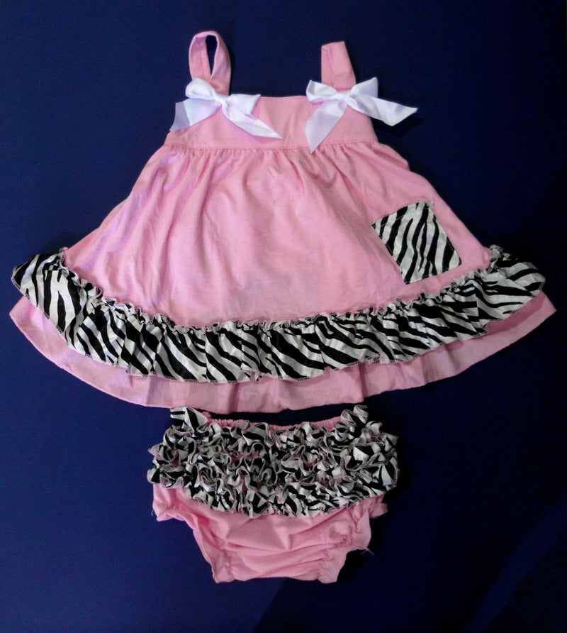 Pink Zebra Swing Top Set