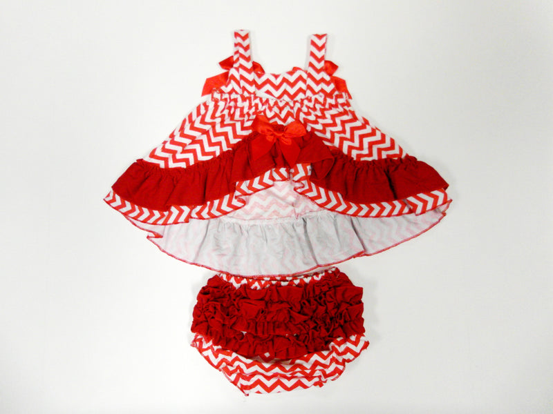 Red Chevron  Swing Top