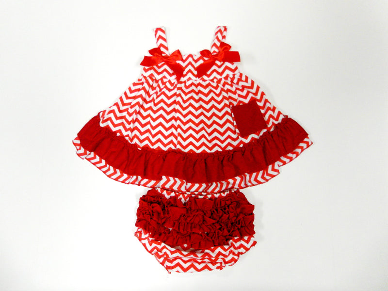 Red Chevron  Swing Top