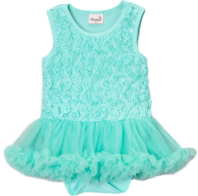 Teal Rose Bodysuit Attach Tutu