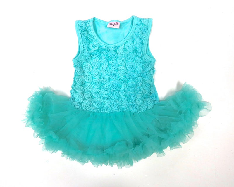 Teal Rose Bodysuit Attach Tutu