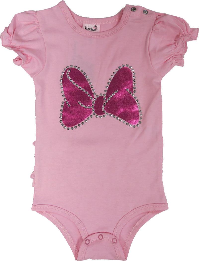 Pink Minnie Bow Ruffle Butt Bodysuit