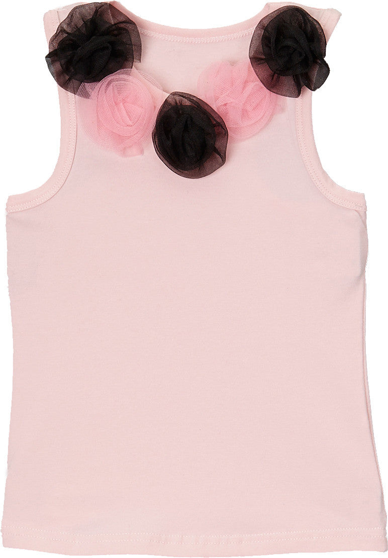 Pink 5 Flower Tank Top