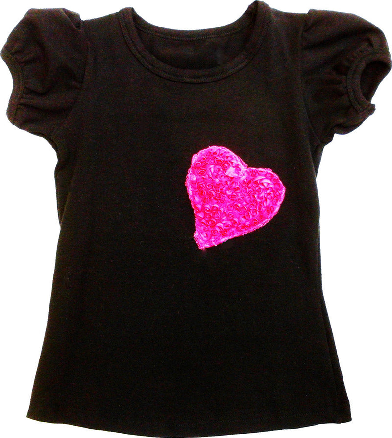 Black Heart Short Sleeve Shirt