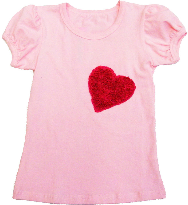 Pink Heart Short Sleeve Shirt